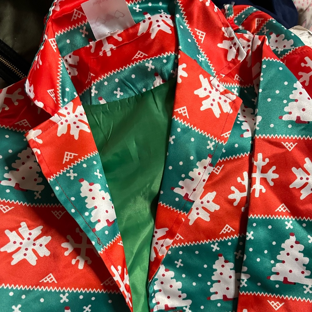 Xmas suit for little one small fits like a 2t 3 t